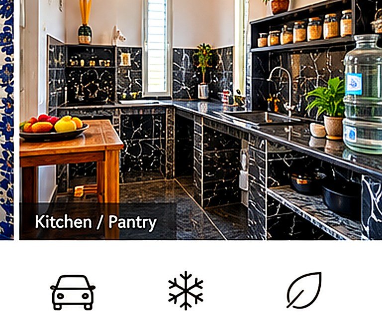 Art Le Stay kitchen and pantry